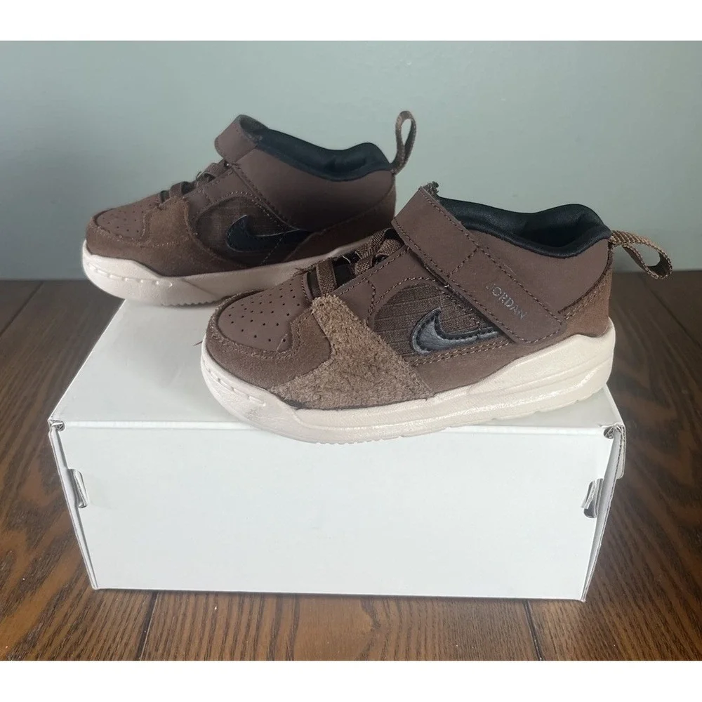 Nike Jordan Stadium 90 TD Baby Toddler 7C Brown Casual Shoe DX4396-104